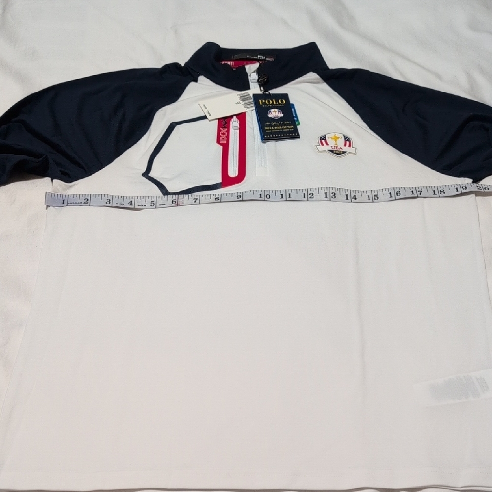 Ralph Lauren White and Navy Men's Jersey - Picture 7 of 11